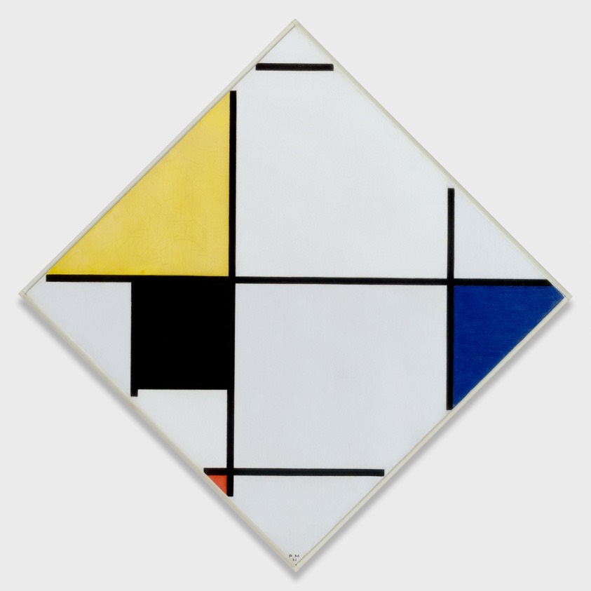 Lozenge Composition with Yellow, Black, Blue, Red, and Gray, Piet Mondrian, Netherlands, 1921