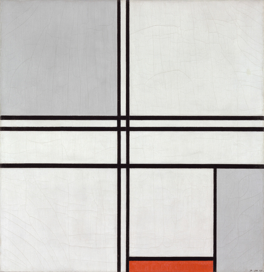 Composition (No. 1) Gray-Red, Piet Mondrian, Netherlands, 1935