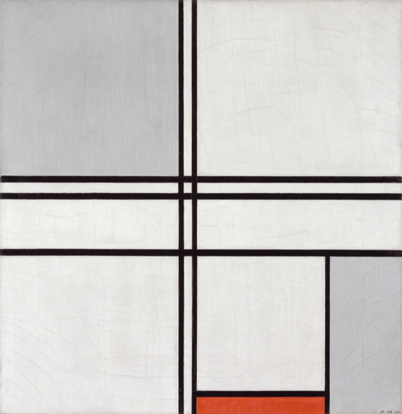 Composition (No. 1) Gray-Red, Piet Mondrian, Netherlands, 1935