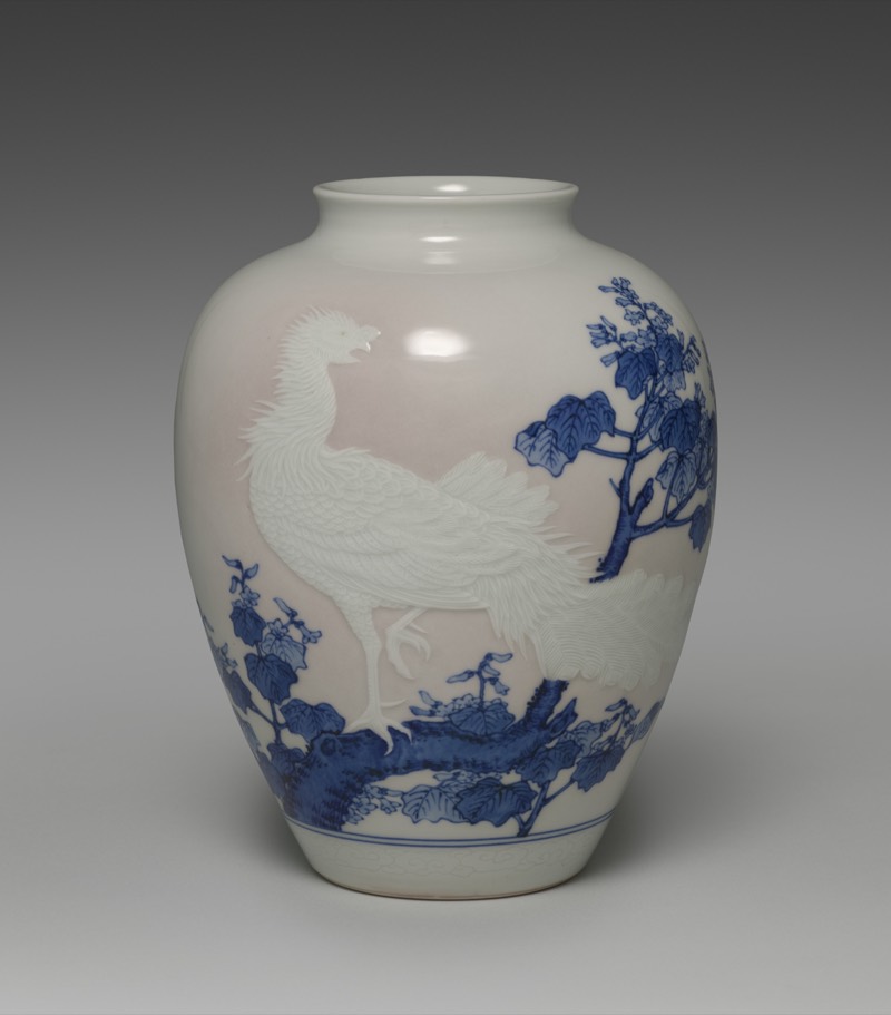 Flower Vase with Phoenix in Paulownia, Seifū Yohei III, Japan, 1897–1914